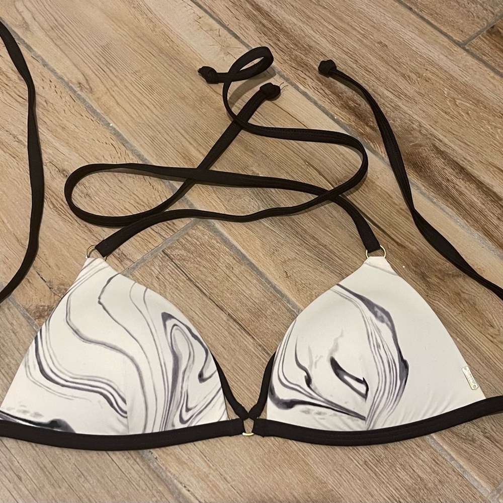 Pink triangle swim top